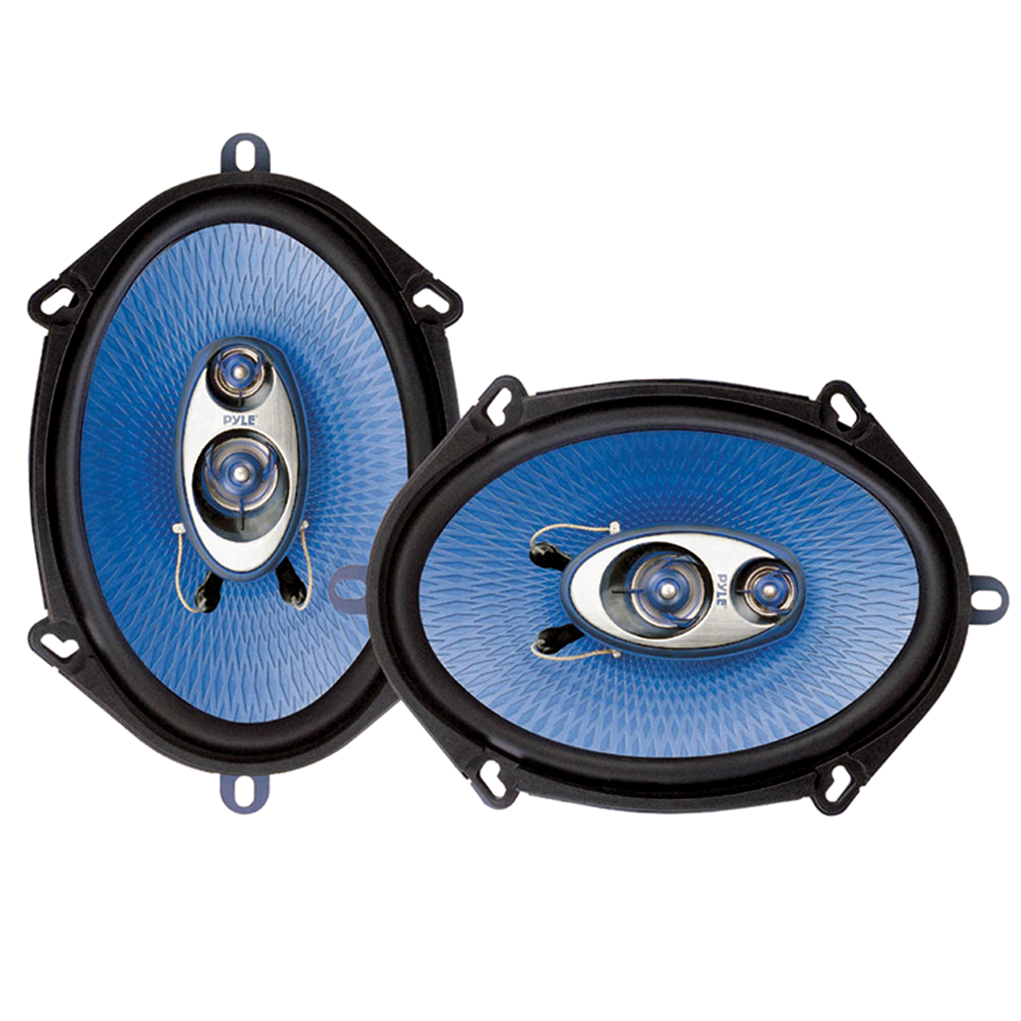 Pyle Blue Label 3-Way Coaxial Speakers — 5in. x 7in. & 6in. x 8in., 300W Max, Pair, Model# PYRPL573BL